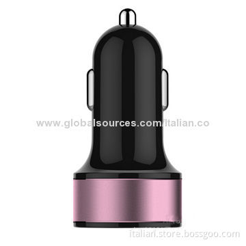 Dual USB port Car Charger for iPad, 2.1A Colorful Rings, 50-60Hz Frequency